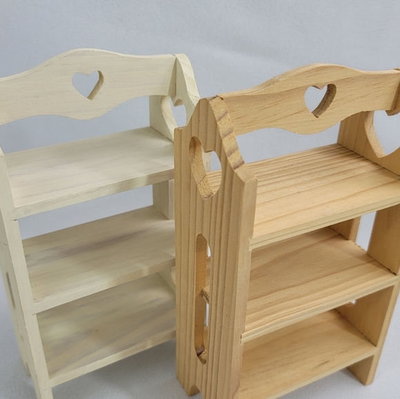 (2) Wooden Dollhouse Bookcase Shelf - Picture 10 of 11